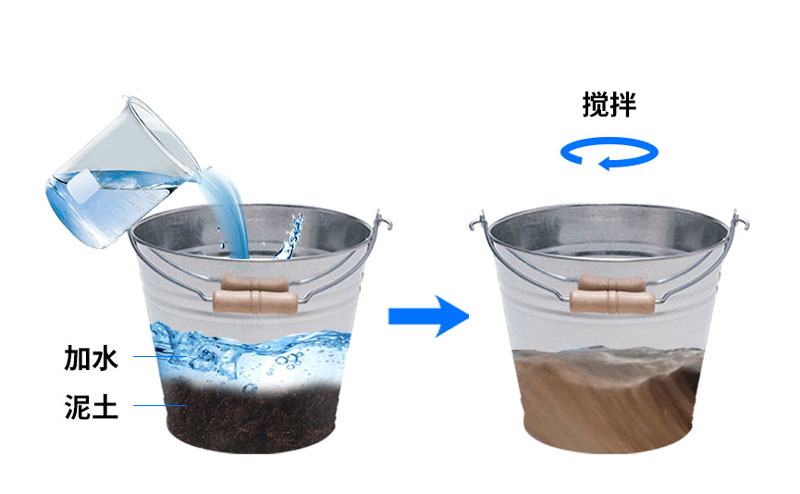 墑情自動(dòng)監(jiān)測站安裝之倒入泥漿